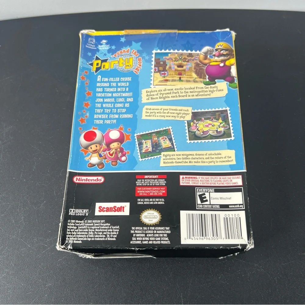 Mario Party 7 Video Game Nintendo Gamecube Tested & Complete W/ Bonus Microphone